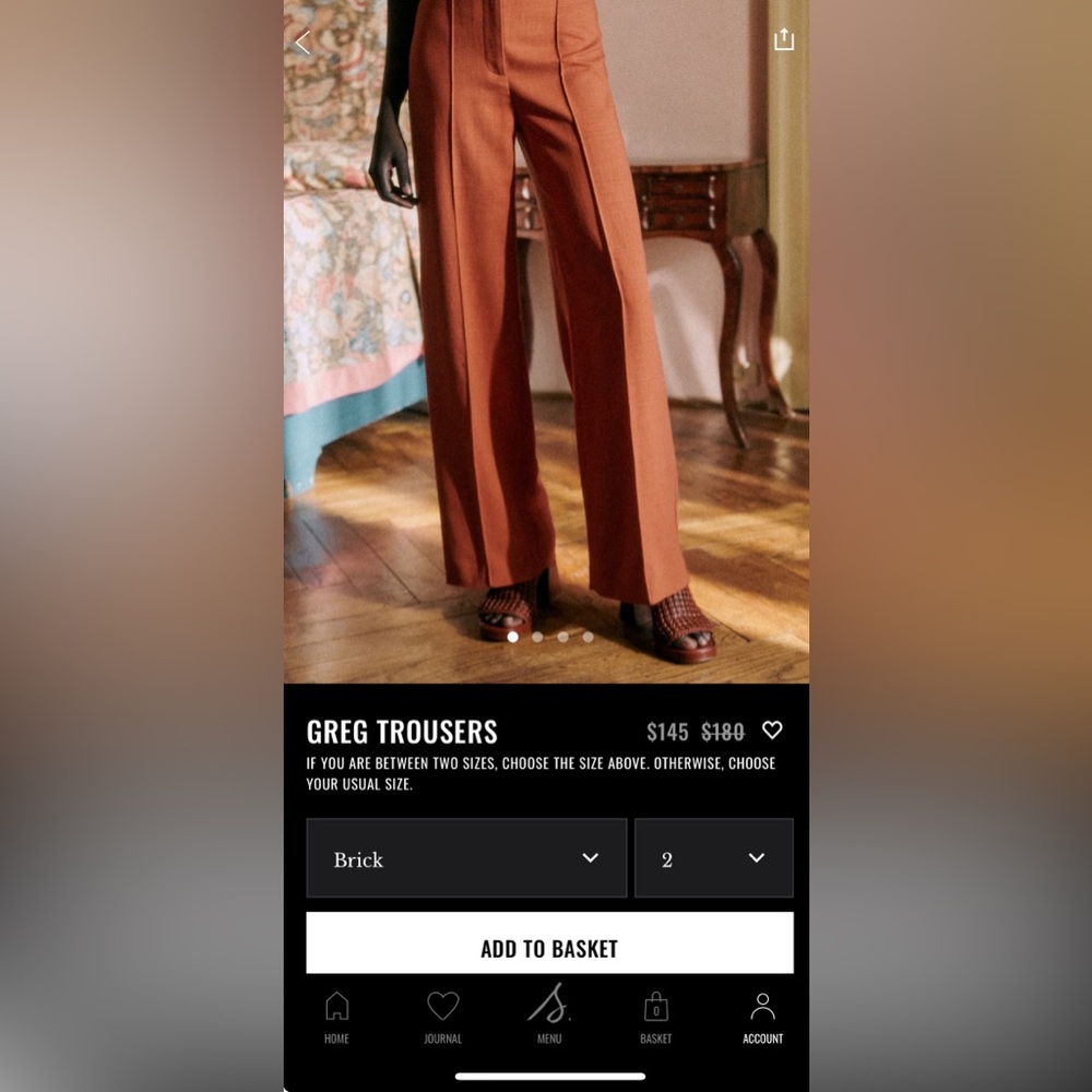 Sezane Greg Trousers FR 40 US 8